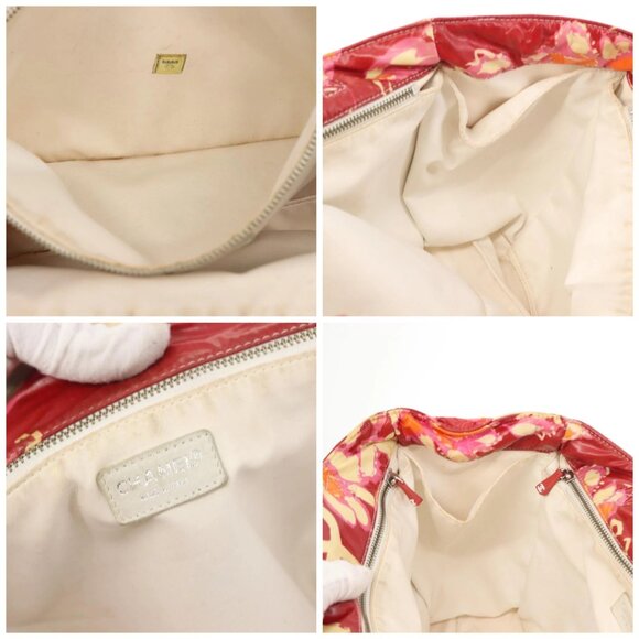 CHANEL High Summer Tote Bag Coated Canvas Red CC Auth - Picture 14 of 15